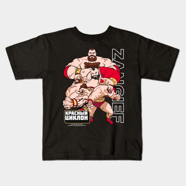 Zangief Kids T-Shirt by Jones Factory